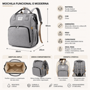 Mochila Bebê Completa - Bolsa Maternidade Térmica que vira berço