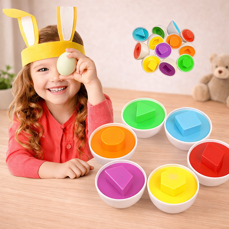 Brinquedo Montessori Caixa de Ovos